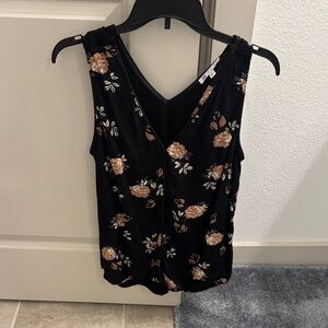 Knox Rose Black Floral Tank Top